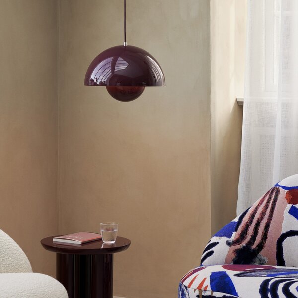 Lampada a sospensione &Tradition, Flowerpot VP7, dimmerabile, Viola, Soggiorno, Metallo, Design