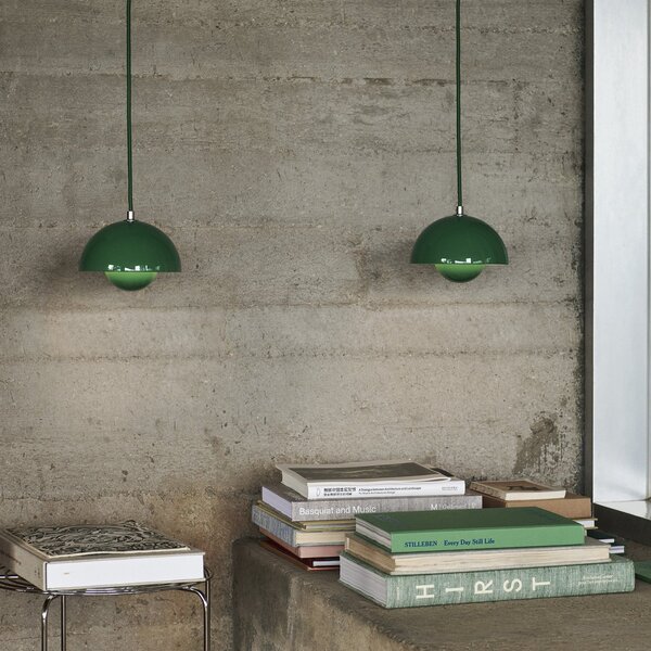 Lampada a sospensione &Tradition, Flowerpot VP10, dimmerabile, Verde, Soggiorno, Metallo, Design