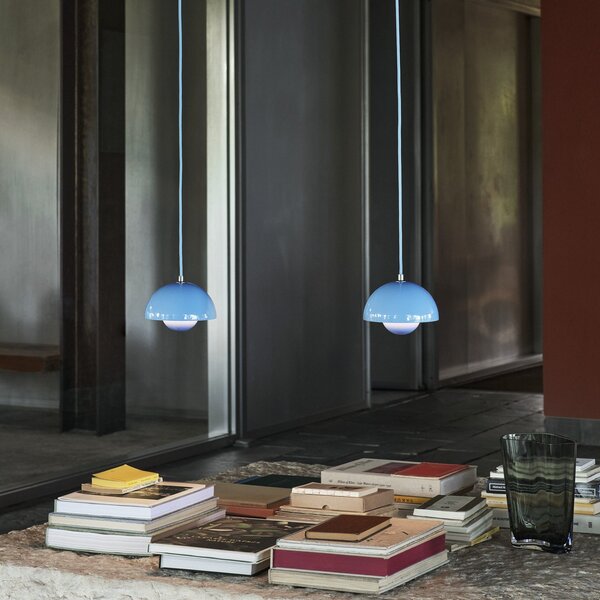 Lampada a sospensione &Tradition, Flowerpot VP10, dimmerabile, Blu, Soggiorno, Metallo, Design