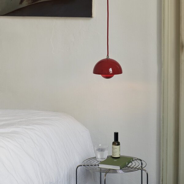Lampada a sospensione &Tradition, Flowerpot VP10, dimmerabile, Rosso, Soggiorno, Metallo, Design