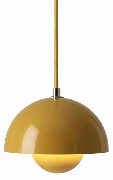 Lampada a sospensione &Tradition, Flowerpot VP10, dimmerabile, Giallo, Soggiorno, Metallo, Design