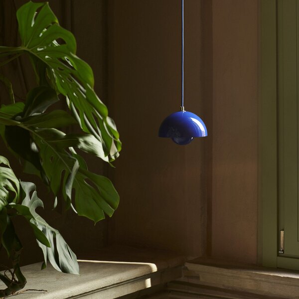 Lampada a sospensione &Tradition, Flowerpot VP10, dimmerabile, Blu, Soggiorno, Metallo, Design