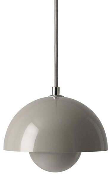 Lampada a sospensione &Tradition, Flowerpot VP10, dimmerabile, Grigio, Soggiorno, Metallo, Design