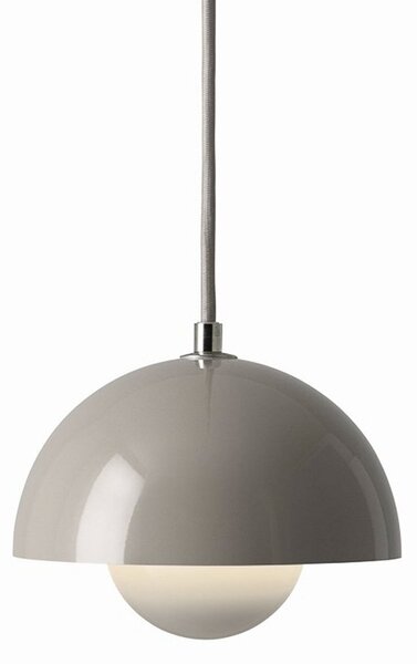 Lampada a sospensione &Tradition, Flowerpot VP10, dimmerabile, Grigio, Soggiorno, Metallo, Design