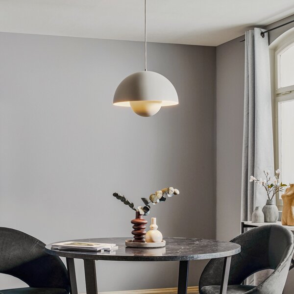 Lampada a sospensione &Tradition, Flowerpot VP7, dimmerabile, Grigio, Soggiorno, Metallo, Design