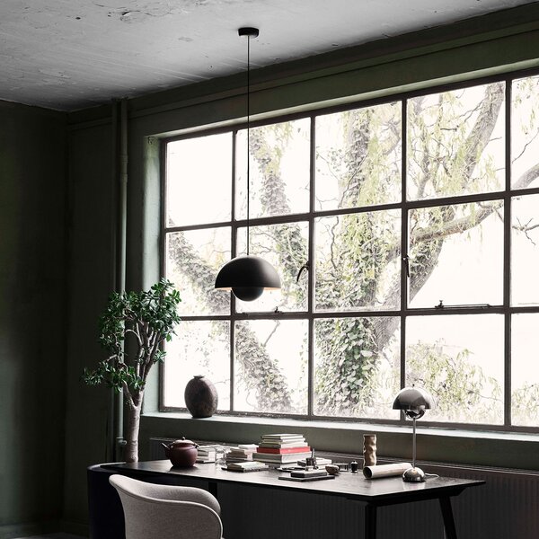 Lampada a sospensione &Tradition, Flowerpot VP7, dimmerabile, Nero, Soggiorno, Metallo, Design