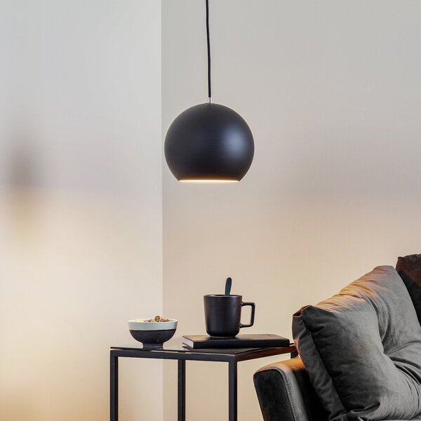 Lampada a sospensione &Tradition, Topan VP6, dimmerabile, Nero, Soggiorno, Metallo, Design