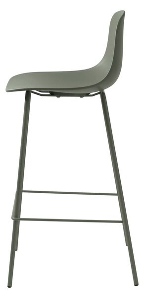 Sgabello da bar color kaki in plastica (altezza della seduta 67,5 cm) Whitby – Unique Furniture