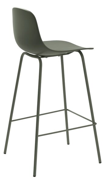 Sgabello da bar color kaki in plastica (altezza della seduta 67,5 cm) Whitby – Unique Furniture
