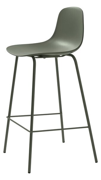Sgabello da bar color kaki in plastica (altezza della seduta 67,5 cm) Whitby – Unique Furniture
