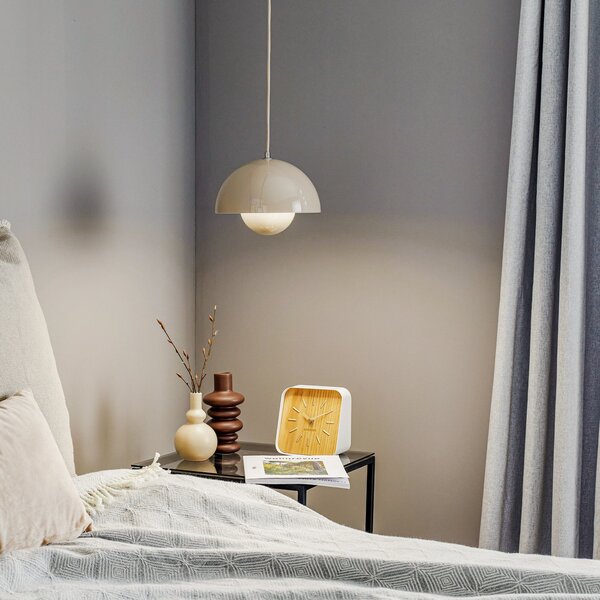 Lampada a sospensione &Tradition, Flowerpot VP1, dimmerabile, Grigio, Soggiorno, Metallo, Design