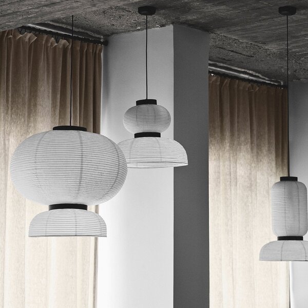 Lampada a sospensione &Tradition, Formakami JH4, dimmerabile, Bianco, Soggiorno, Carta / Cartone, Design