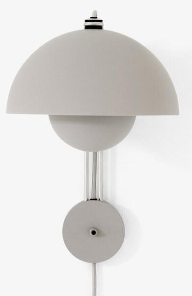 Applique da parete &Tradition, Flowerpot VP8, Grigio, Soggiorno, Metallo, Design