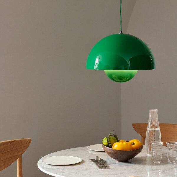 Lampada a sospensione &Tradition, Flowerpot VP7, dimmerabile, Verde, Soggiorno, Metallo, Design