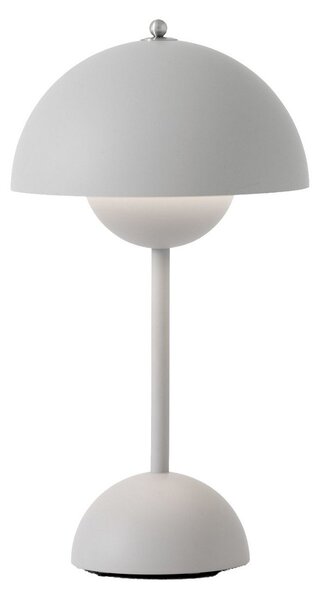 Lampade da tavolo &Tradition, Flowerpot VP9, dimmerabile, Grigio, Soggiorno, Plastica, Design