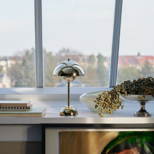 Lampade da tavolo &Tradition, Flowerpot VP9, dimmerabile, Metallizzato, Soggiorno, Plastica, Design
