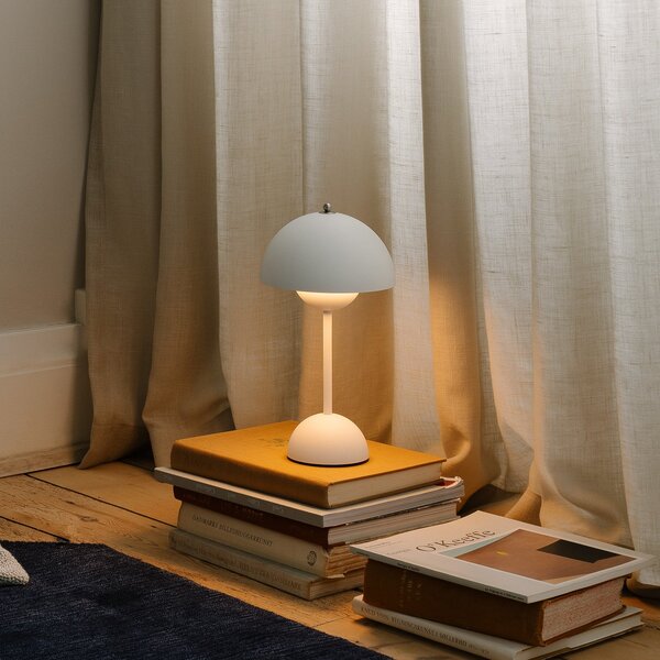 Lampade da tavolo &Tradition, Flowerpot VP9, dimmerabile, Bianco, Soggiorno, Plastica, Design