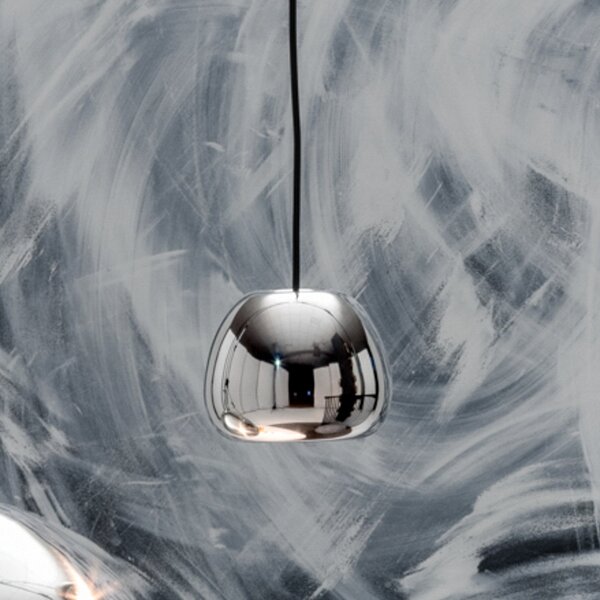 Lampada a sospensione Tom Dixon, Void mini, dimmerabile, Metallizzato, Soggiorno, Metallo, Design
