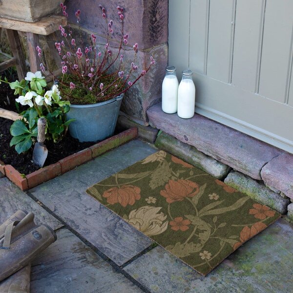 Zerbino in fibra di cocco 40x60 cm William Morris Rose - Artsy Doormats