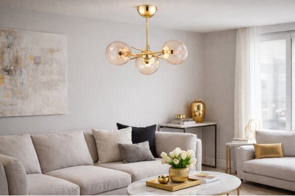 Lampadario a plafone PRIMERY 5xE14/10W/230V oro