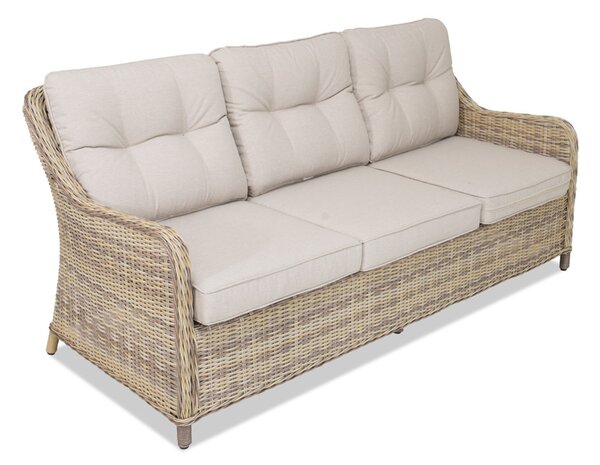 Divano in tecnorattan a 3 posti Toledo beige Garden Point