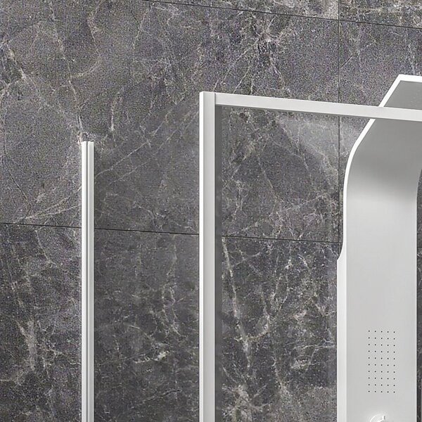 Kamalu box doccia 70x100 colore bianco vetro 6mm altezza 200h | kla-4000n