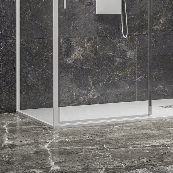 Kamalu box doccia 70x100 colore bianco vetro 6mm altezza 200h | kla-4000n