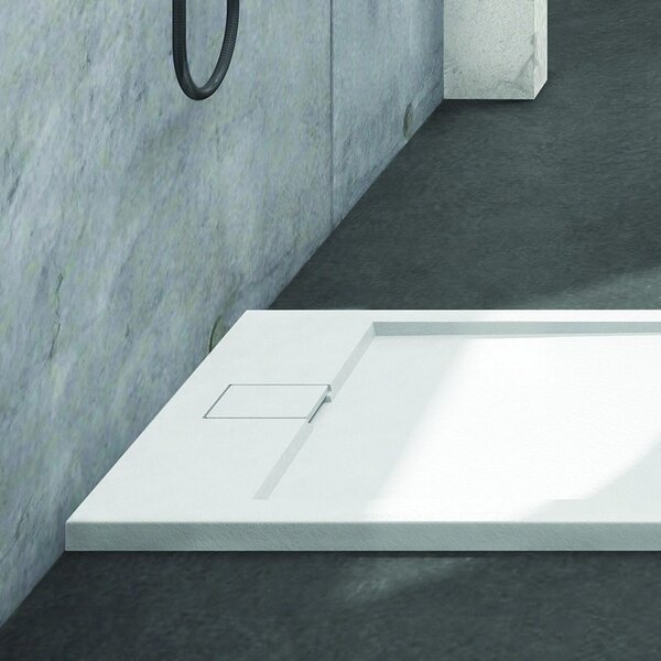 KAMALU - Piatto doccia in resina 80x100 effetto pietra | KR1000