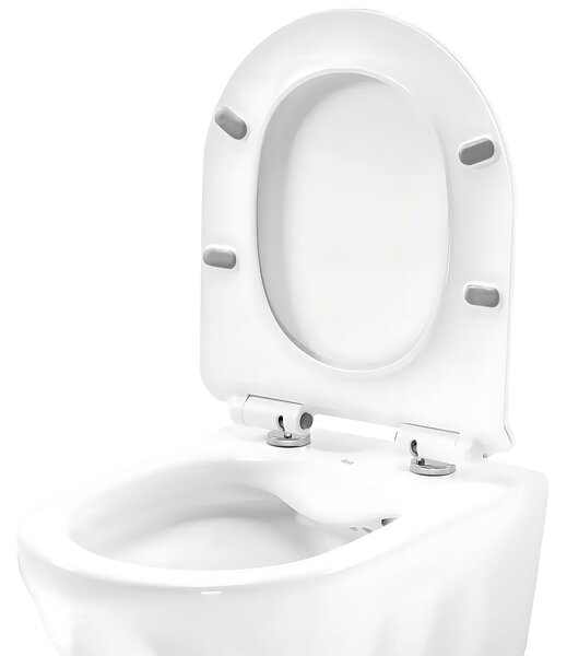 Set vaso WC sospeso REA Gustavo Rimless + lavabo da appoggio Maya