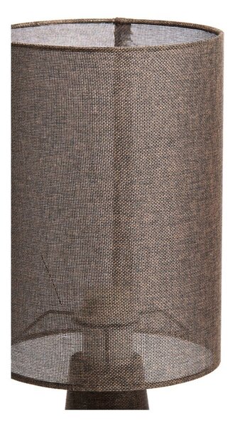 Lampada da tavolo marrone con paralume in tessuto (altezza totale 58 cm) Micky – Light & Living