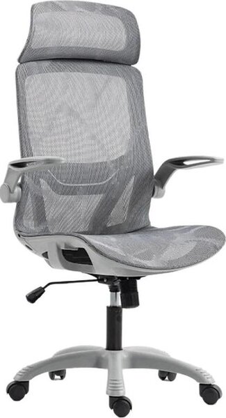 Sedia da gaming ergonomica in mesh – sedia da ufficio con schienale alto – inclinazione fino a 110° – braccioli regolabili in 3D – traspirante – grigio scuro