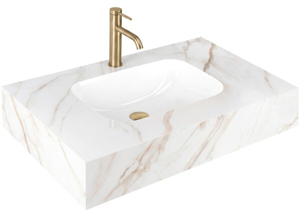 Lavabo sospeso REA Aresa Grey Gold 80