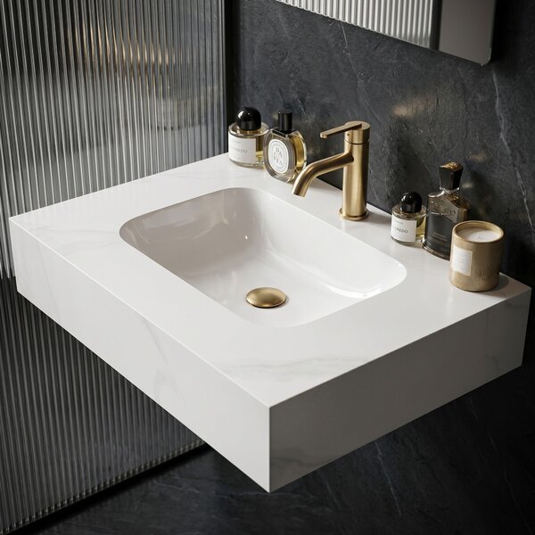 Lavabo sospeso REA Aresa Belt White 70