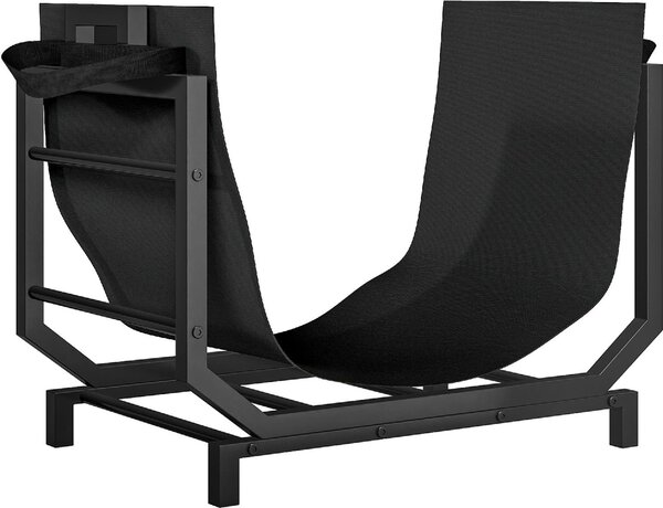 VivaGarden Portalegna in Metallo con Borsa da Trasporto Rimovibile in Tessuto Oxford 53x33x43 cm colore Nero - W744BK