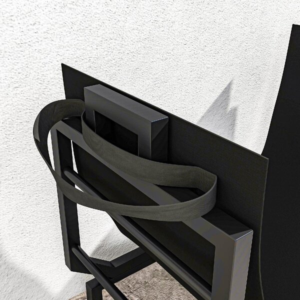 VivaGarden Portalegna in Metallo con Borsa da Trasporto Rimovibile in Tessuto Oxford 53x33x43 cm colore Nero - W744BK