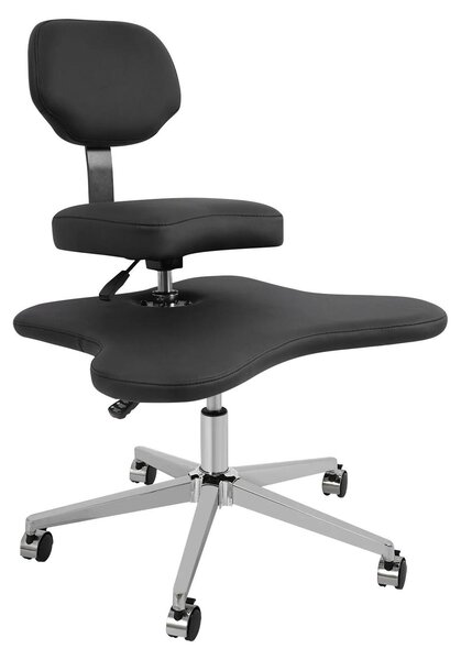 Sedia per sedersi a gambe incrociate - Sedia da ufficio e da meditazione con rotelle - Seduta Criss Cross - Per studi di yoga e uffici - Nera