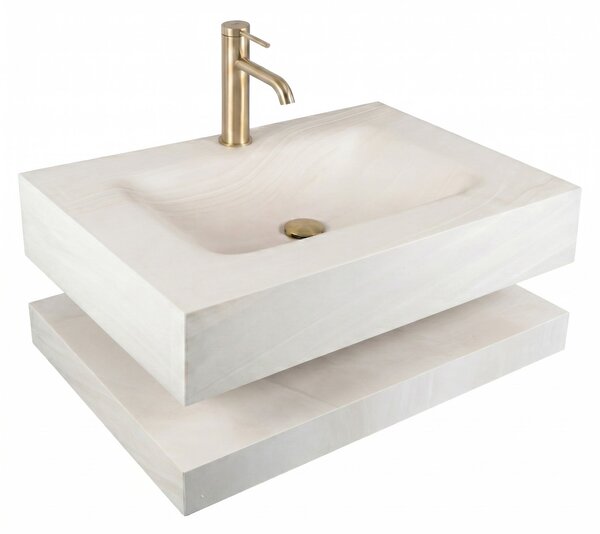 Lavabo da Parete con Mensola Rea Apollo Gran Cloud Sky 80