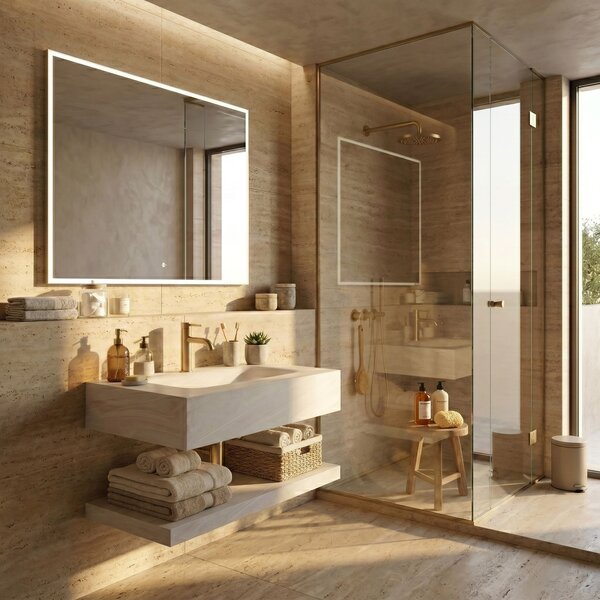Lavabo da Parete con Mensola Rea Apollo Gran Cloud Sky 80