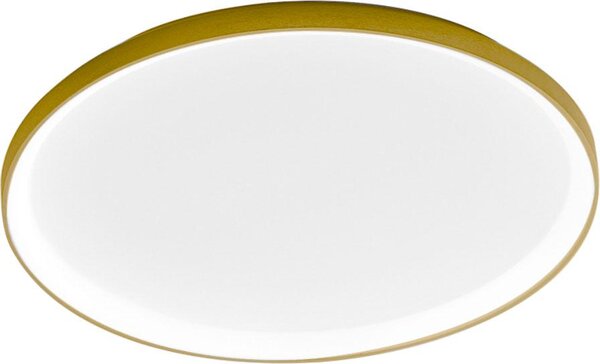 Lampada a Soffitto Krizia P/S 3000K 60W 5100lm Oro Spazzolato, LED, Diffusore Acrilico Opale, Dimmerabile - Gealuce