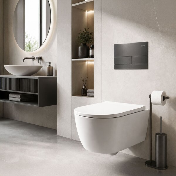 Pulsante per supporto set da incasso WC K011A-Q e Slim024N Rea T Titan