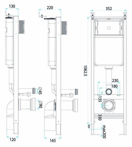 Telaio WC da incasso Slim 024N