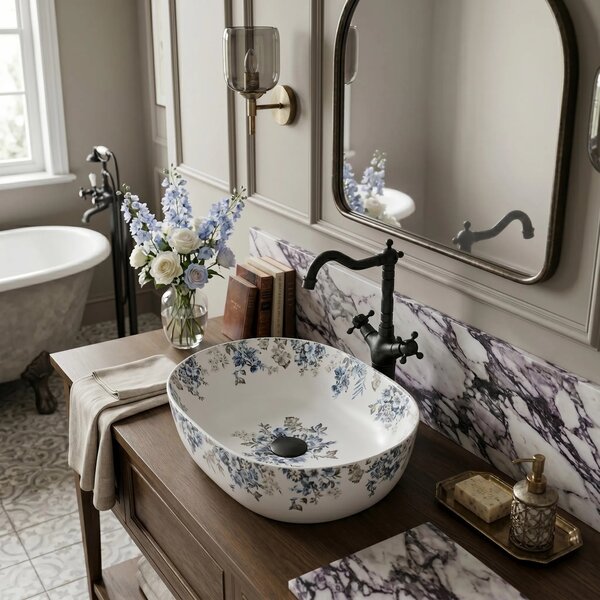 Lavabo da appoggio Rea Veronica Mat
