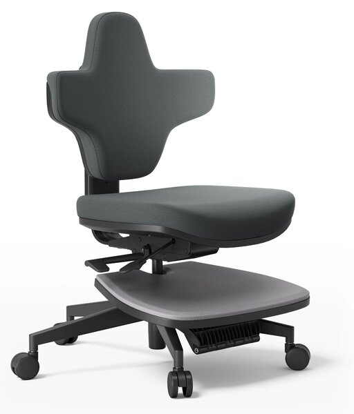 Sedia ergonomica per lavorare in piedi - Sedia da ufficio per scrivania in piedi - Seduta 5 in 1 - Inclinazione di 167° - Regolabile in altezza da 46 a 57 cm - Portata massima 150 kg