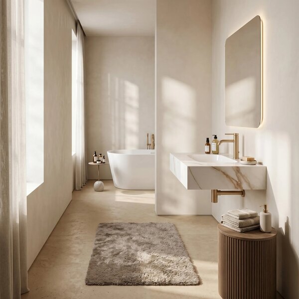 Lavabo sospeso REA Aresa Grey Gold 60