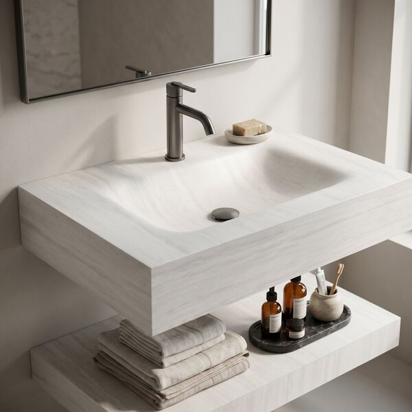 Lavabo sospeso con mensola Rea Apollo Muralto Roma 80