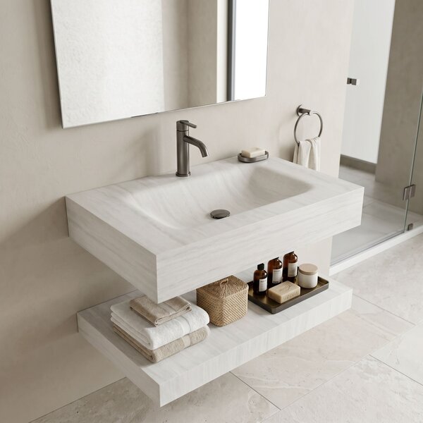 Lavabo sospeso con mensola Rea Apollo Muralto Roma 80