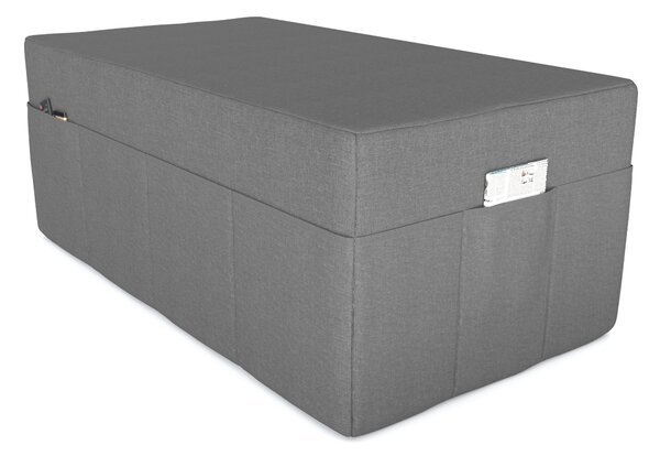 POKAR copertura per materasso pieghevole 3 pezzi materasso pieghevole per ospiti letto da campeggio letto pieghevole, dimensioni:copertura 120 x 195, colore:grigio