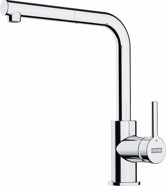 Rubinetto miscelatore cromato con doccetta estraibile. Franke 388534
