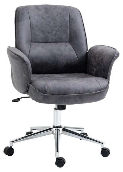 Sedia da ufficio - Modello 921-456CG - Ergonomica - Regolabile in altezza - Imbottita - Girevole - Con braccioli e rotelle - Grigio scuro