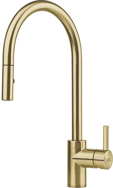 Miscelatore con doccetta dorata. Franke 230550SBVL